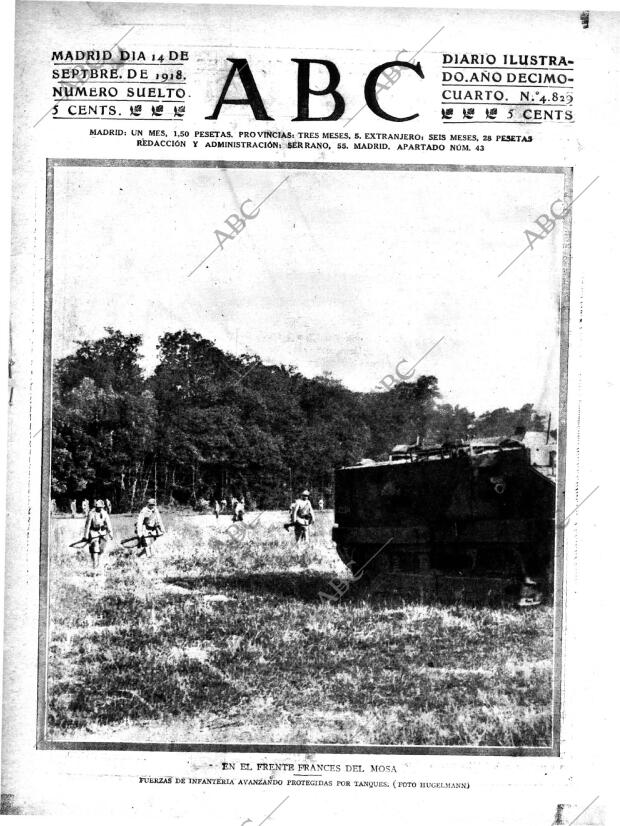 ABC MADRID 14-09-1918 página 1