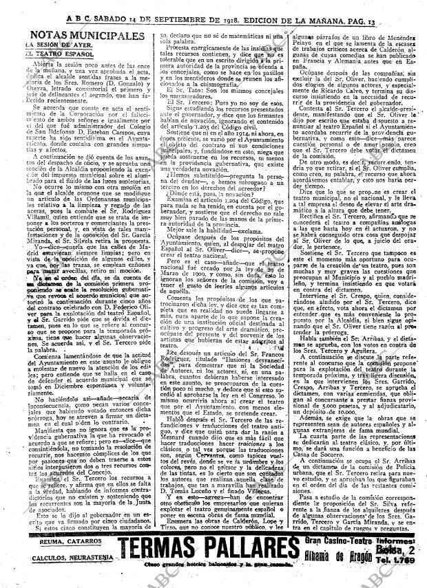 ABC MADRID 14-09-1918 página 13