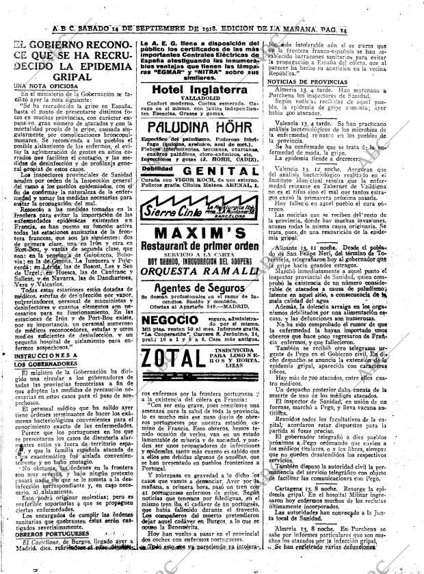 ABC MADRID 14-09-1918 página 14
