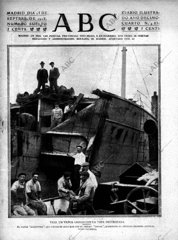 ABC MADRID 15-09-1918 página 1