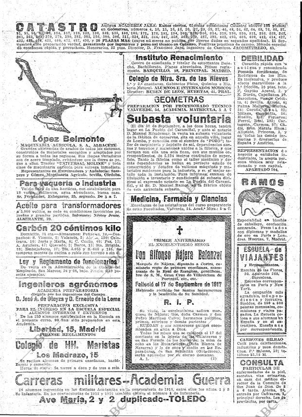 ABC MADRID 15-09-1918 página 20