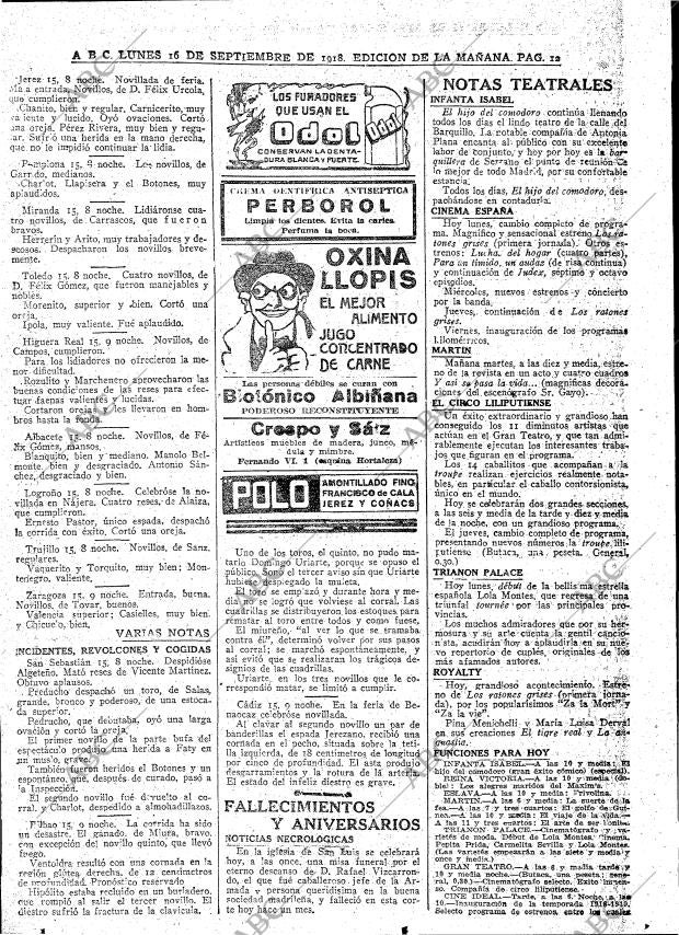ABC MADRID 16-09-1918 página 12