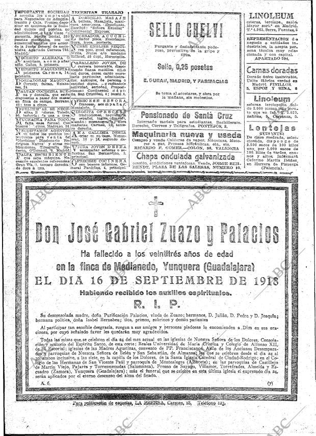 ABC MADRID 21-09-1918 página 22