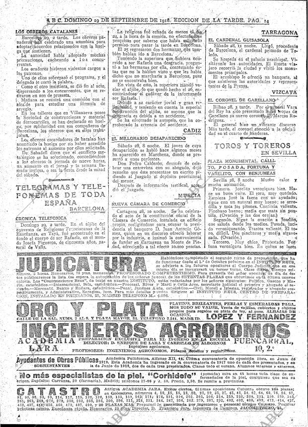 ABC MADRID 29-09-1918 página 14