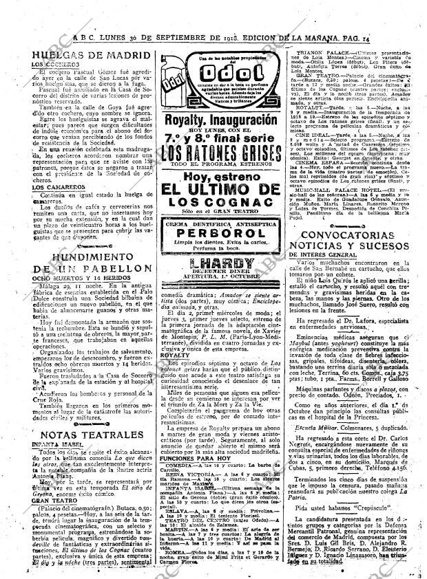ABC MADRID 30-09-1918 página 14