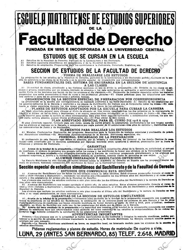 ABC MADRID 30-09-1918 página 2