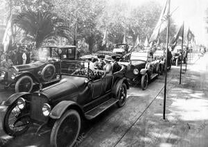 Aspecto del Parque con los coches preparados para la bendición