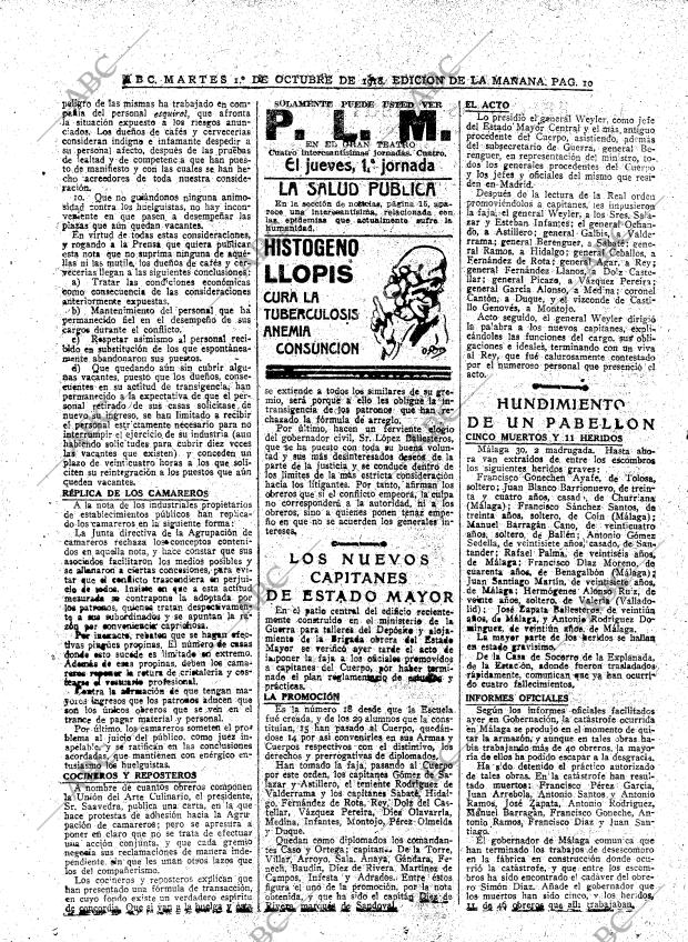 ABC MADRID 01-10-1918 página 10