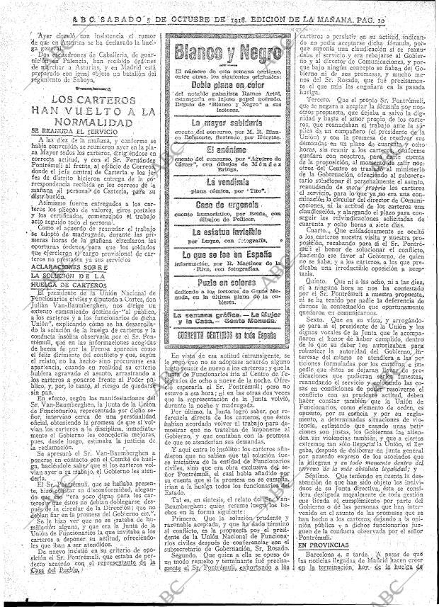 ABC MADRID 05-10-1918 página 10