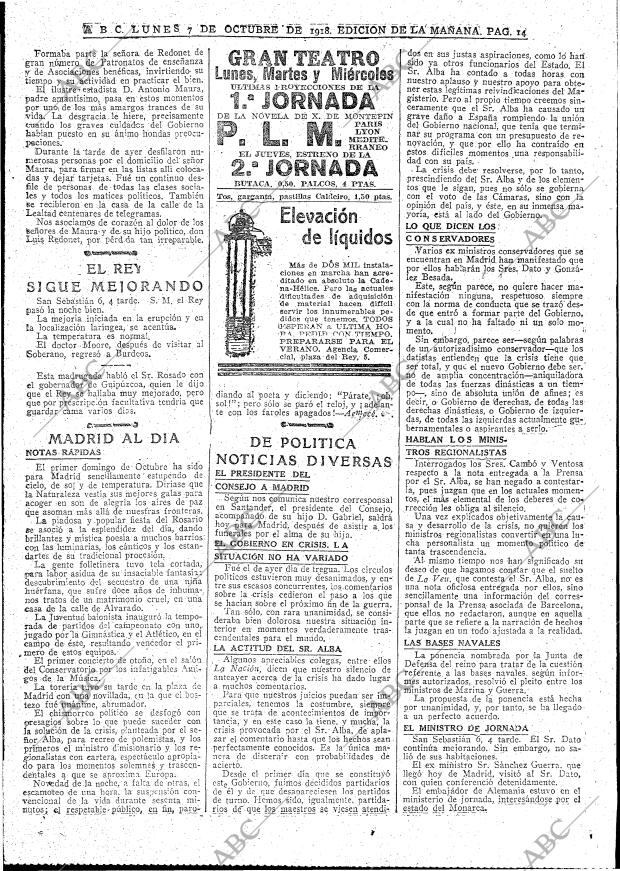 ABC MADRID 07-10-1918 página 14