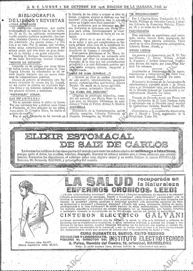 ABC MADRID 07-10-1918 página 22