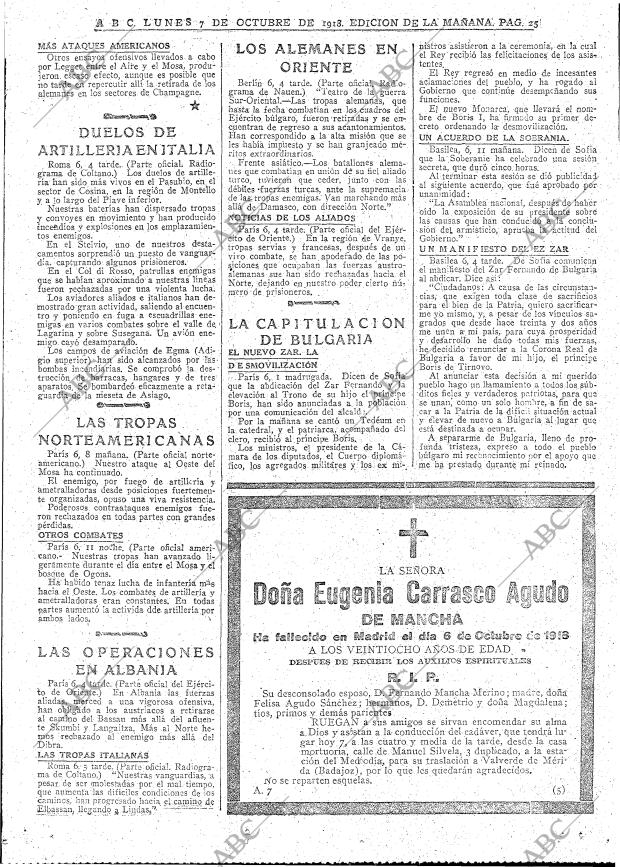 ABC MADRID 07-10-1918 página 25