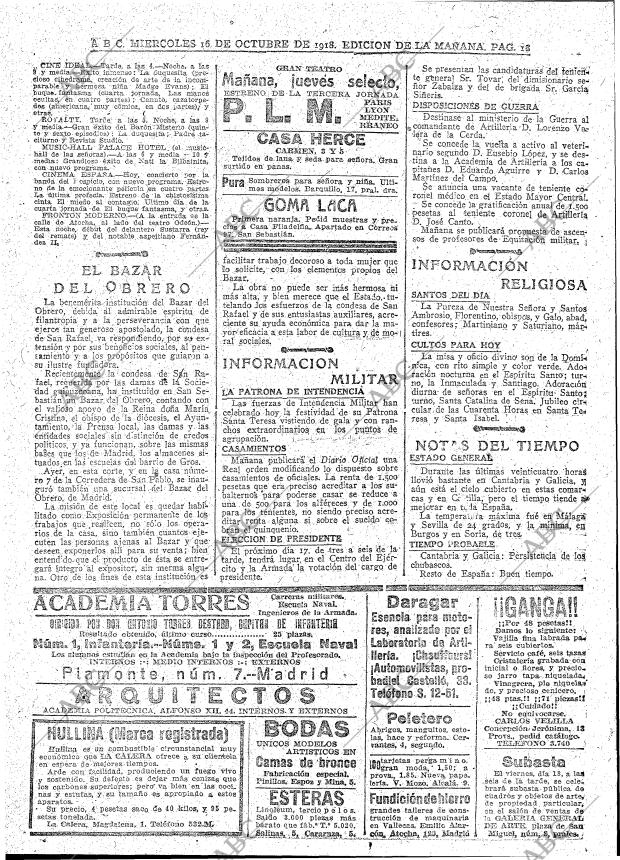 ABC MADRID 16-10-1918 página 18