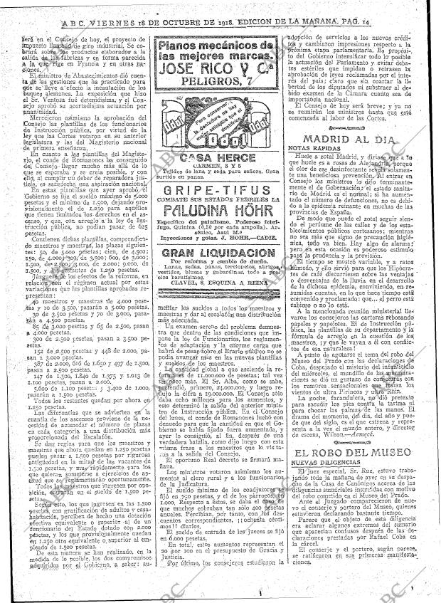 ABC MADRID 18-10-1918 página 14