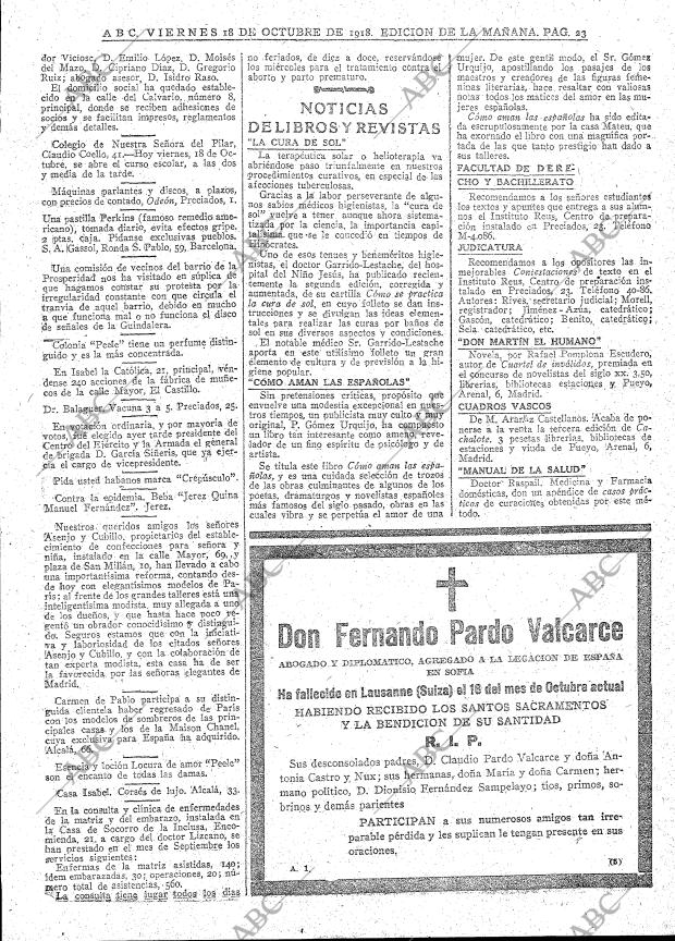 ABC MADRID 18-10-1918 página 23