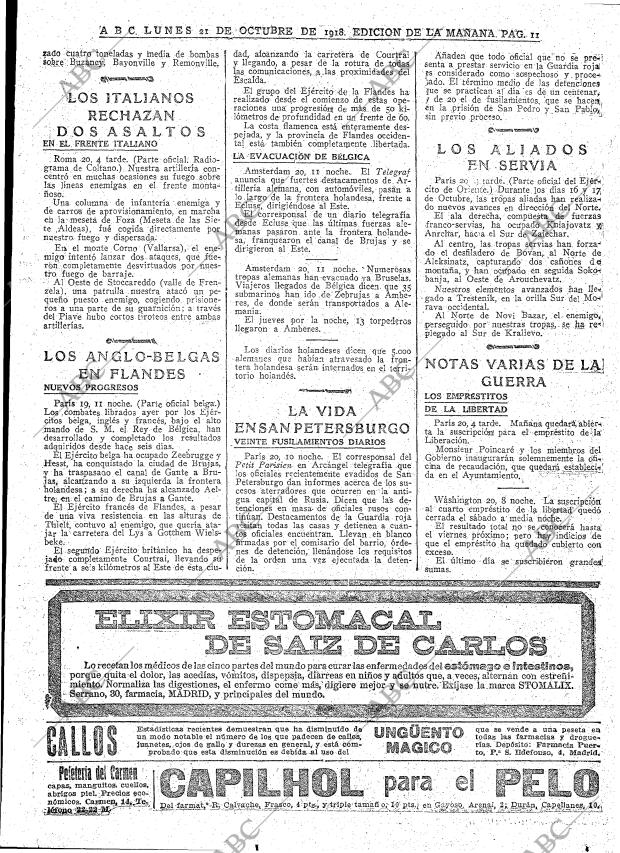 ABC MADRID 21-10-1918 página 11