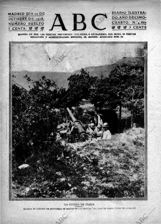 ABC MADRID 22-10-1918 página 1