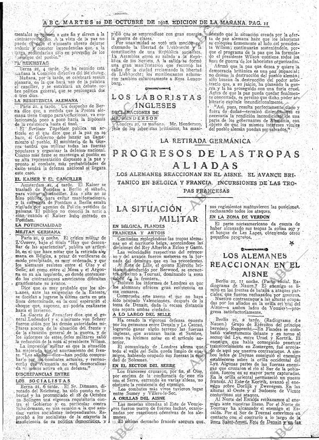 ABC MADRID 22-10-1918 página 11
