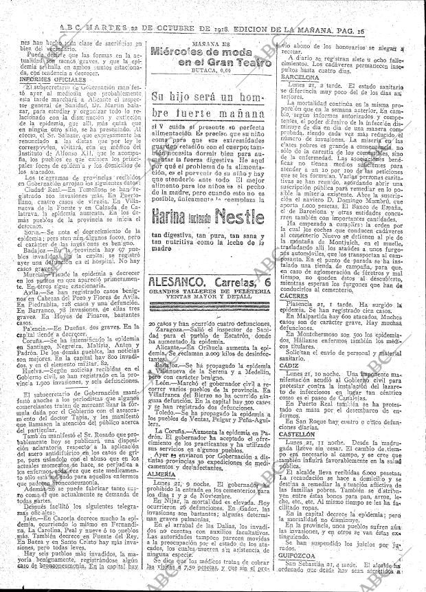 ABC MADRID 22-10-1918 página 16