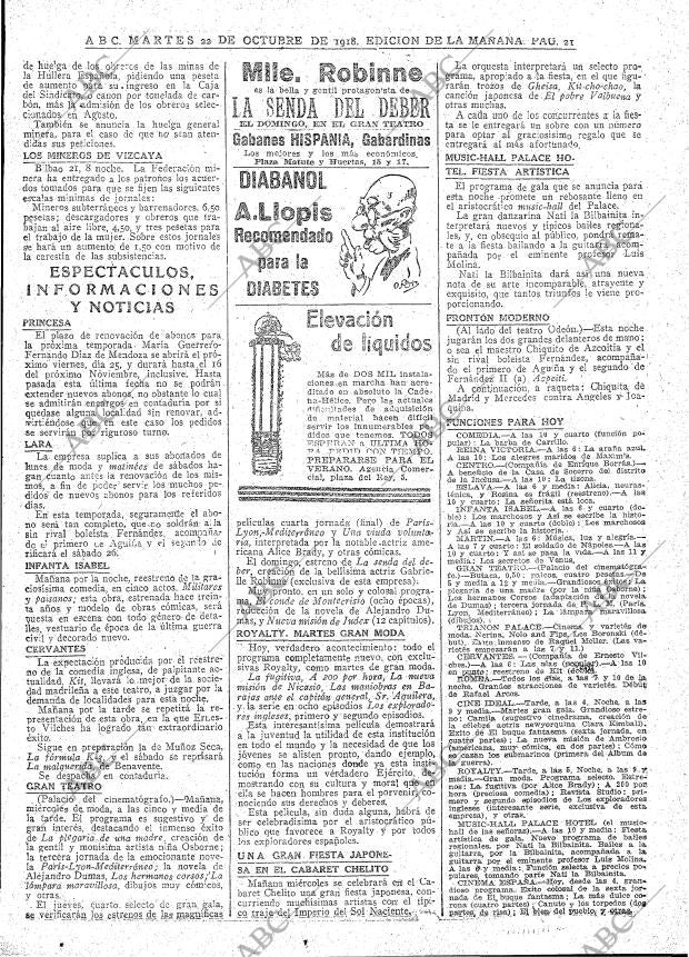 ABC MADRID 22-10-1918 página 21