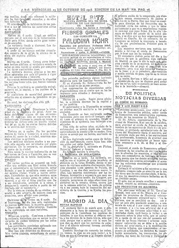 ABC MADRID 23-10-1918 página 16