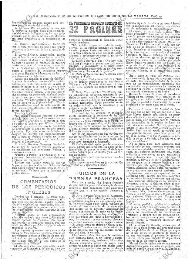 ABC MADRID 23-10-1918 página 25