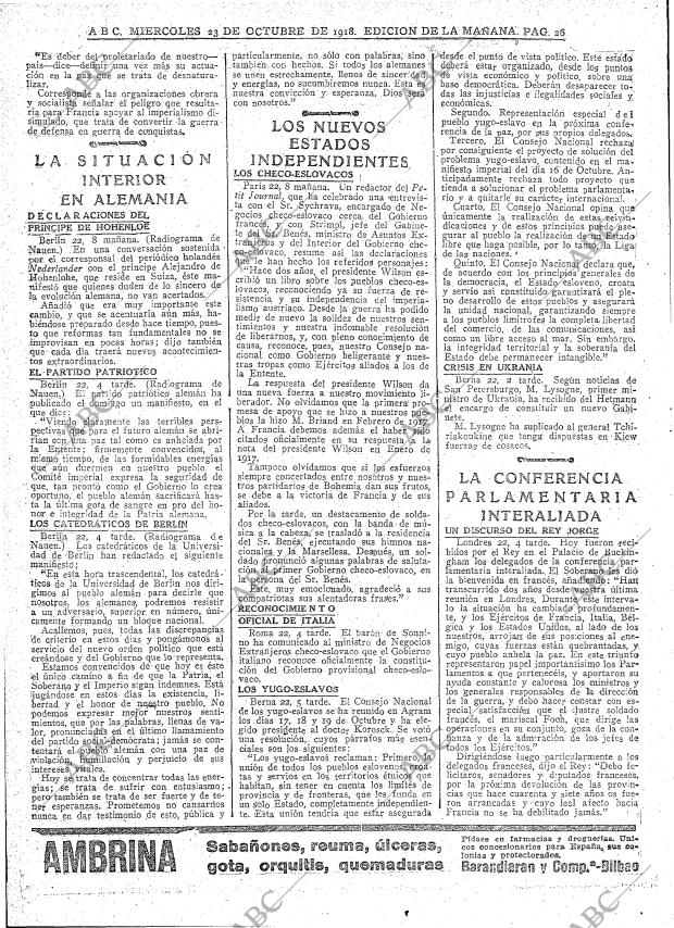 ABC MADRID 23-10-1918 página 26