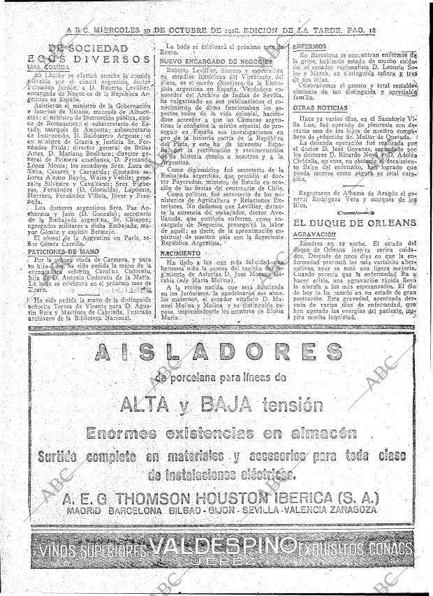 ABC MADRID 30-10-1918 página 18