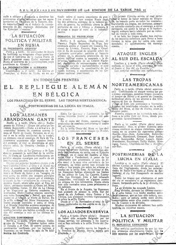 ABC MADRID 05-11-1918 página 11