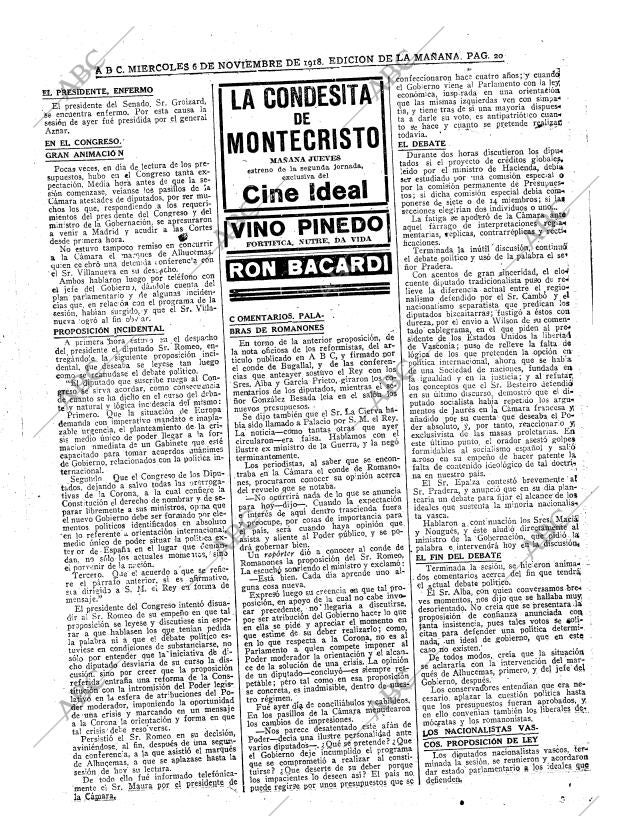 ABC MADRID 06-11-1918 página 20