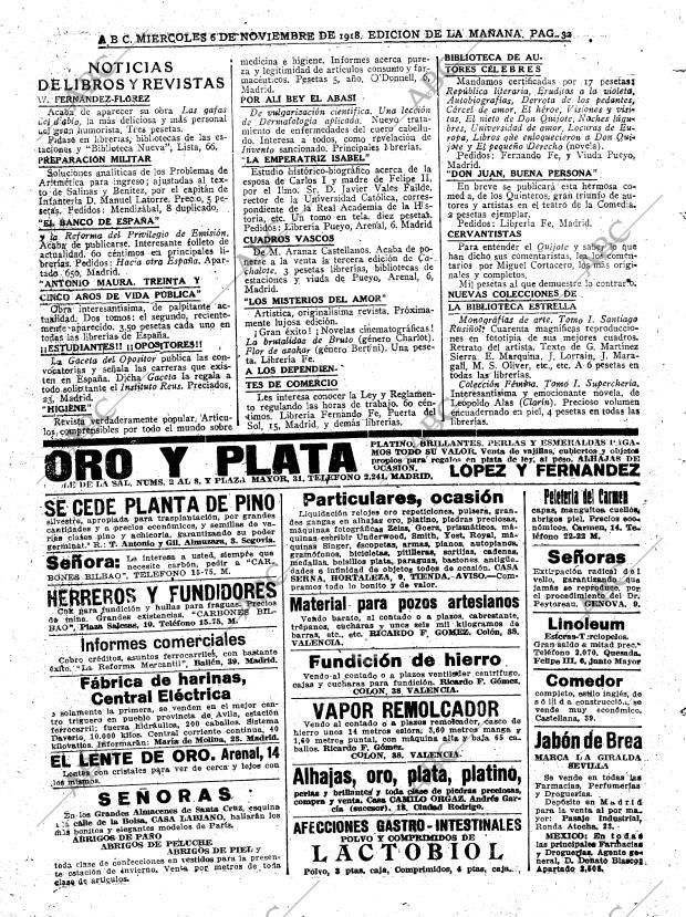 ABC MADRID 06-11-1918 página 32