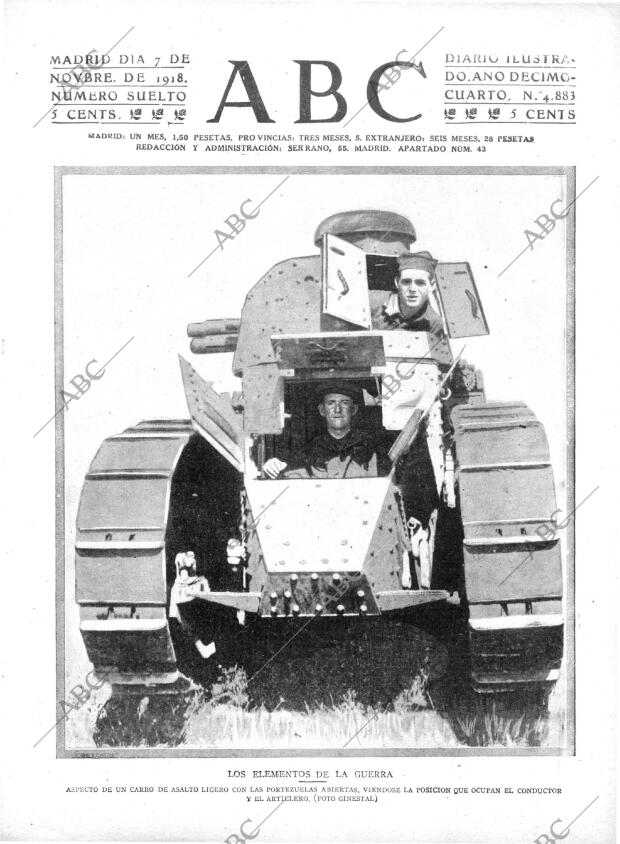 ABC MADRID 07-11-1918 página 1