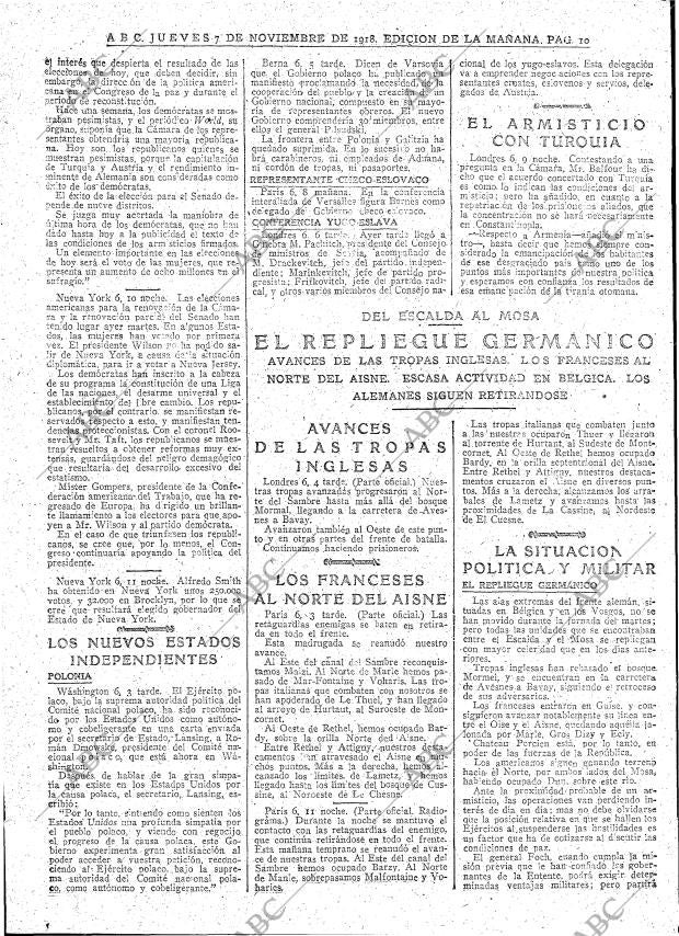 ABC MADRID 07-11-1918 página 10
