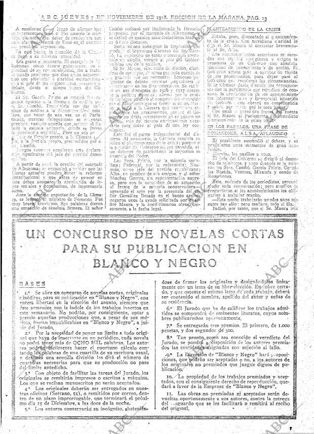 ABC MADRID 07-11-1918 página 13