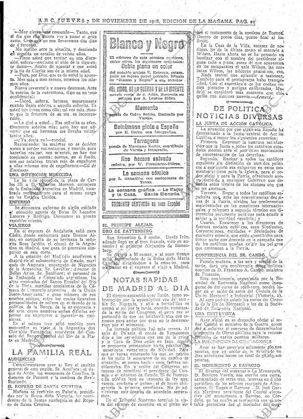 ABC MADRID 07-11-1918 página 21