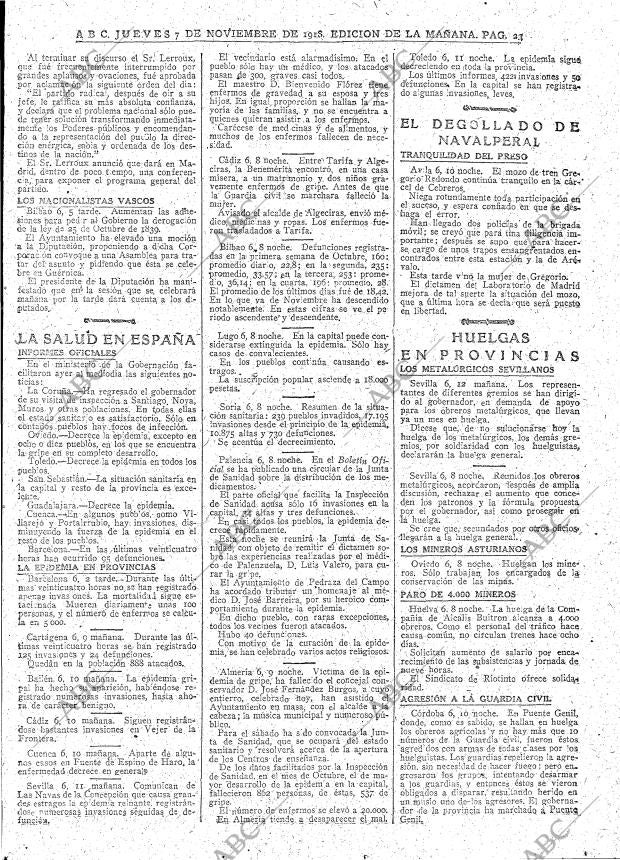 ABC MADRID 07-11-1918 página 23