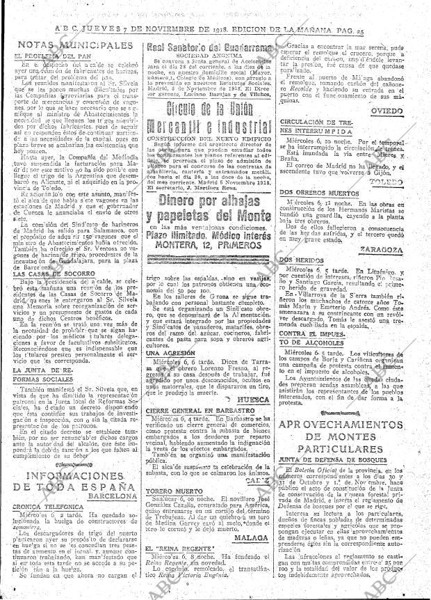 ABC MADRID 07-11-1918 página 25