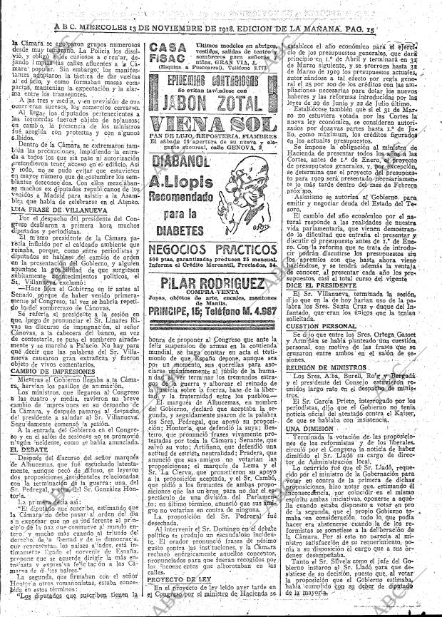 ABC MADRID 13-11-1918 página 15