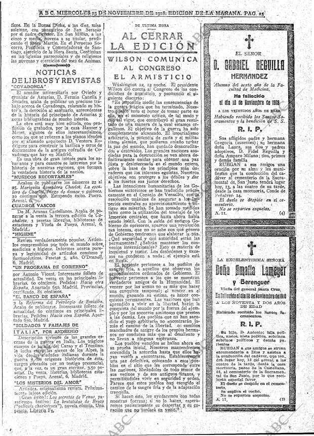 ABC MADRID 13-11-1918 página 25