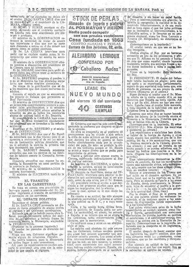 ABC MADRID 14-11-1918 página 11