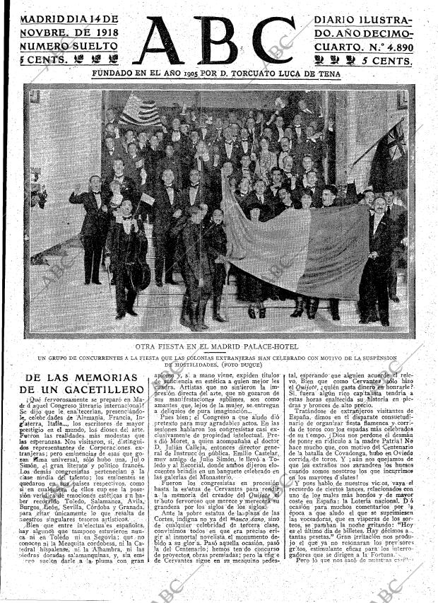 ABC MADRID 14-11-1918 página 3