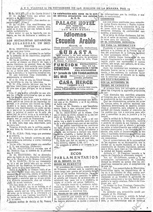 ABC MADRID 15-11-1918 página 15