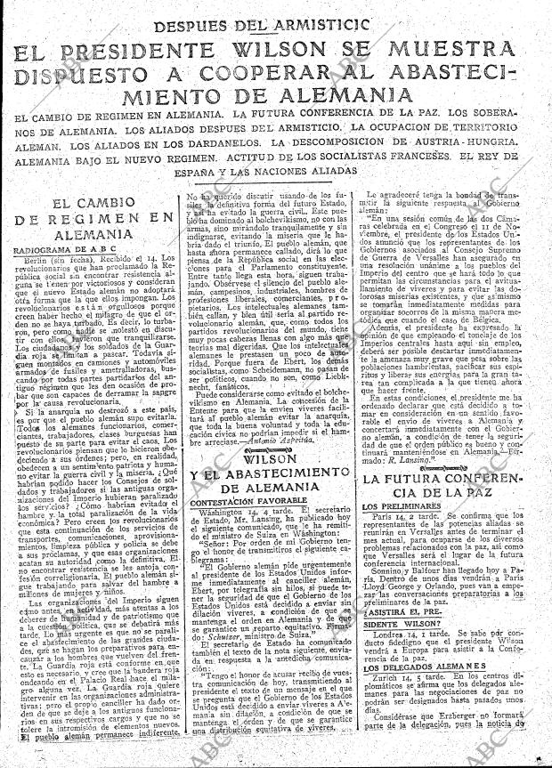 ABC MADRID 15-11-1918 página 9