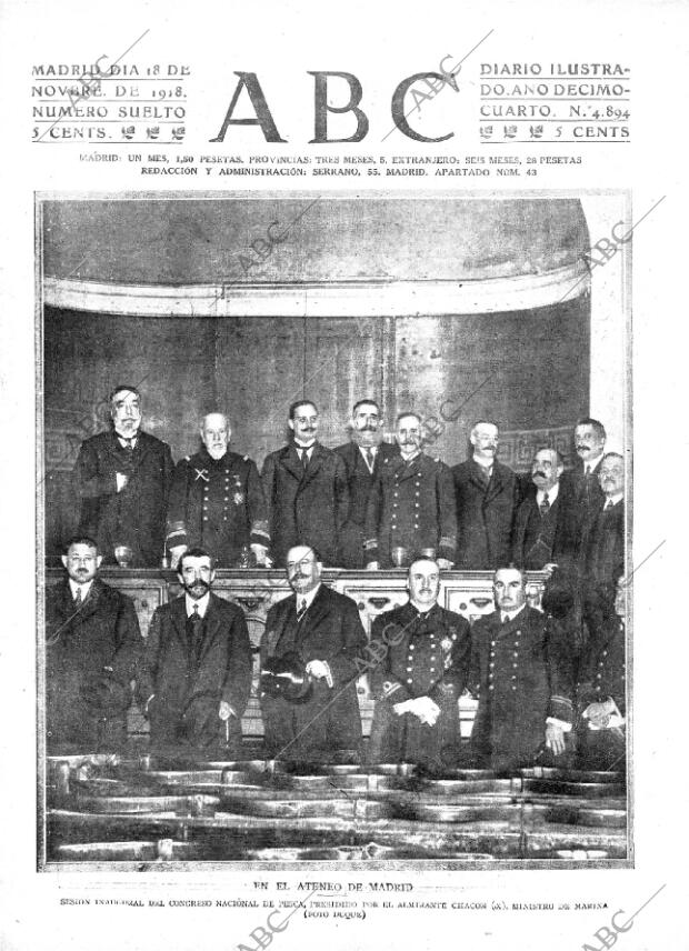 ABC MADRID 18-11-1918 página 1