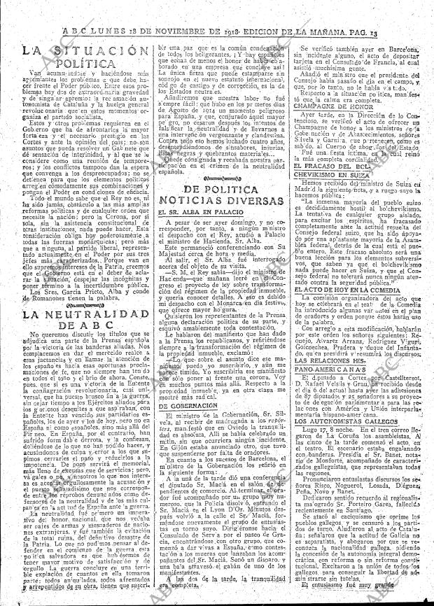 ABC MADRID 18-11-1918 página 13