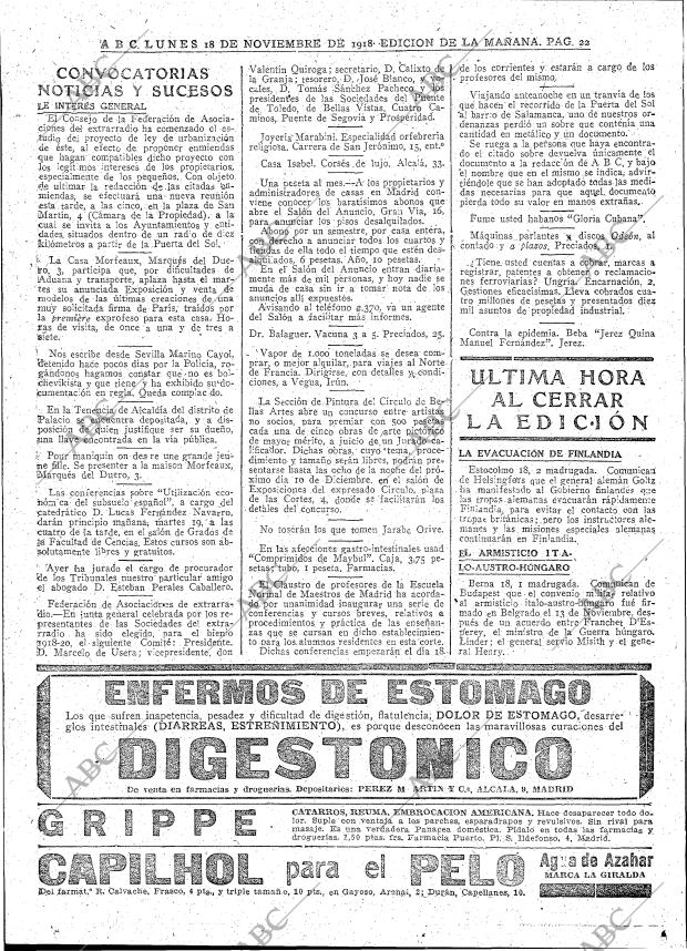 ABC MADRID 18-11-1918 página 22