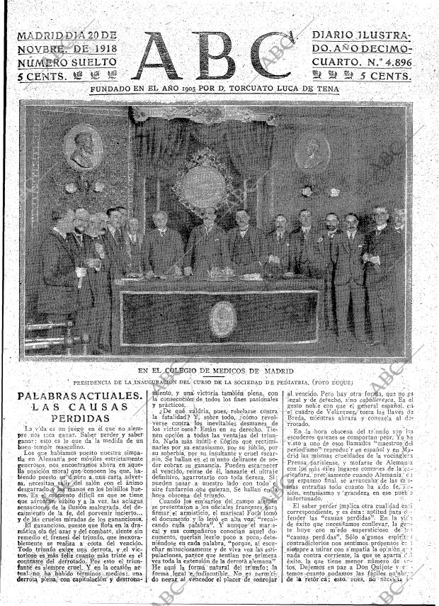 ABC MADRID 20-11-1918 página 3