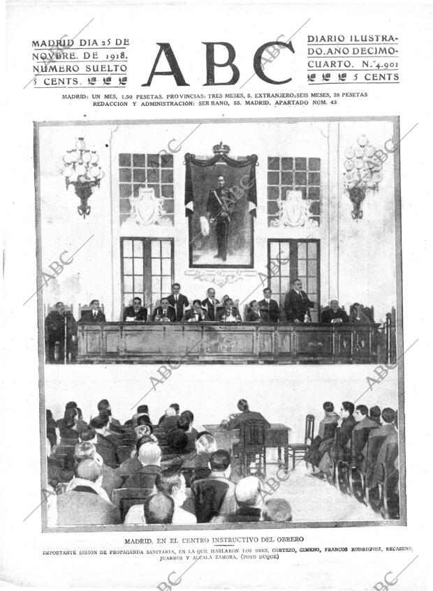 ABC MADRID 25-11-1918 página 1