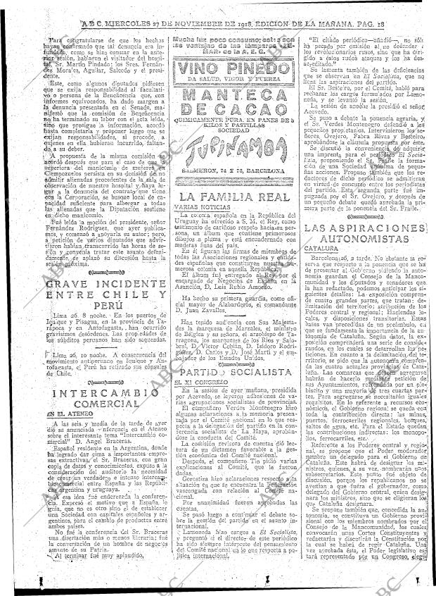 ABC MADRID 27-11-1918 página 18