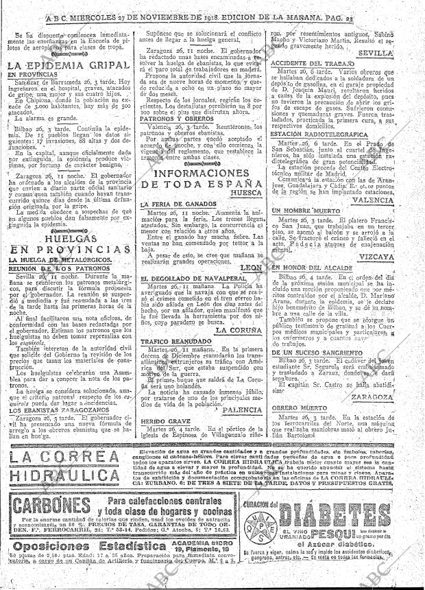ABC MADRID 27-11-1918 página 23